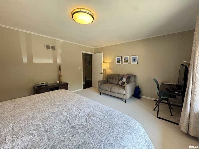 6 Ottawa Trl, Galesburg, IL 61401 - bedroom featuring carpet floors and ornamental molding
