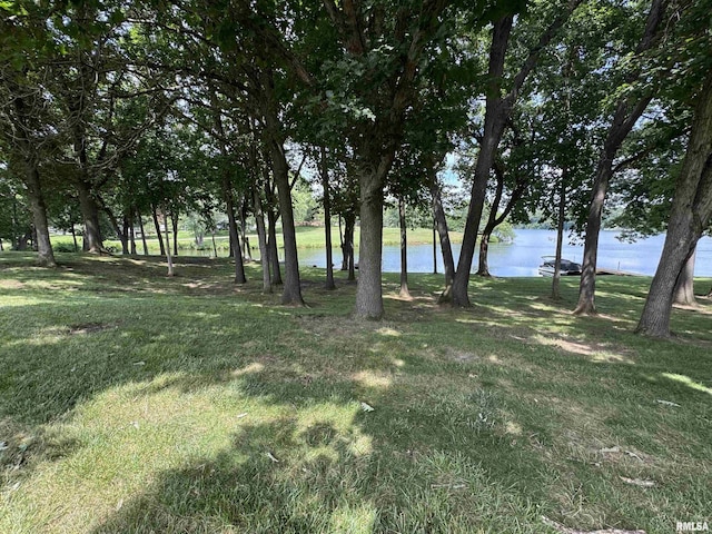 6 Ottawa Trl, Galesburg, IL 61401 - view of grassy yard with a water view
