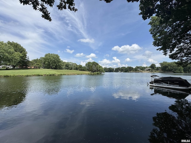 6 Ottawa Trl, Galesburg, IL 61401 - water view featuring a dock