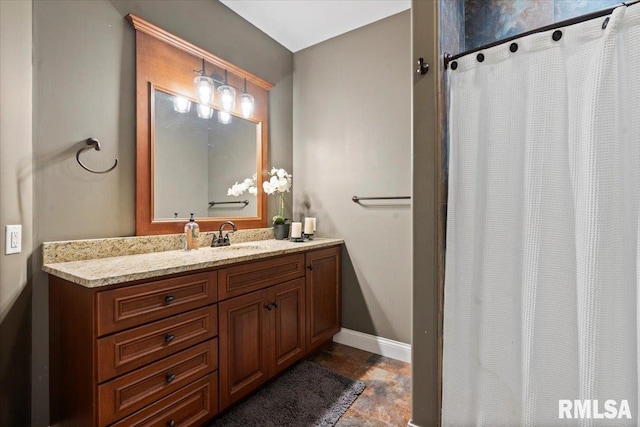 4408 Foxhall Ln, Springfield, IL 62711 - bathroom featuring vanity and a shower with shower curtain