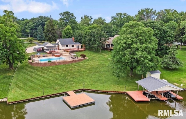 14 Beachview Ln, Springfield, IL 62712 - view of subject property with a nearby body of water