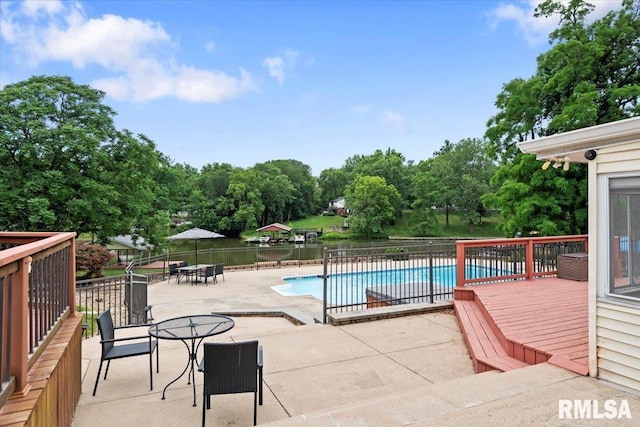 14 Beachview Ln, Springfield, IL 62712 - view of pool with a patio, a deck, and view of scattered trees