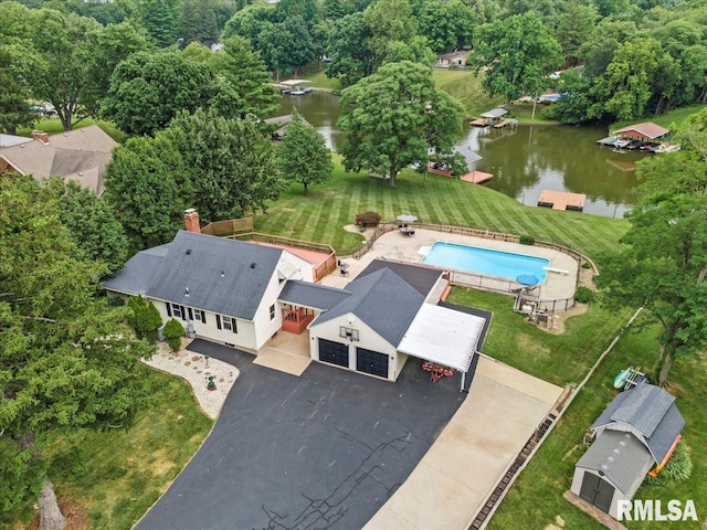 14 Beachview Ln, Springfield, IL 62712 - aerial view of a large body of water