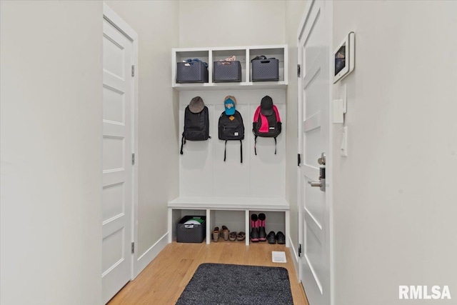 2004 Grants Pond, Chatham, IL 62629 - mudroom featuring wood finished floors and baseboards