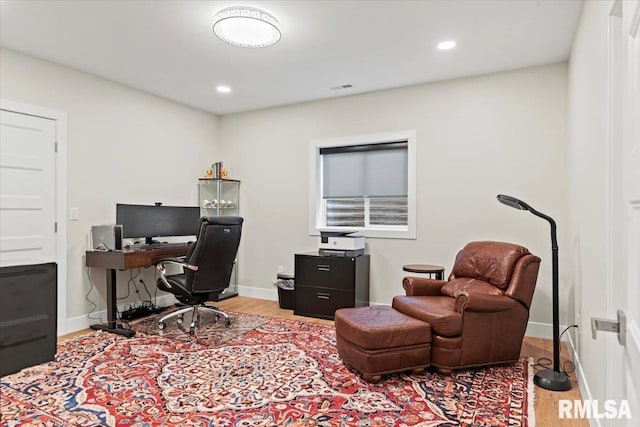 2004 Grants Pond, Chatham, IL 62629 - office area with wood finished floors and recessed lighting