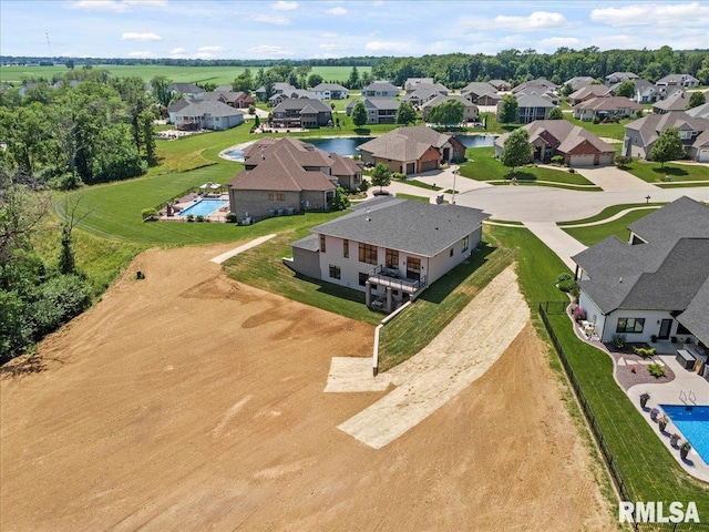 2004 Grants Pond, Chatham, IL 62629 - aerial view of residential area featuring a pool area