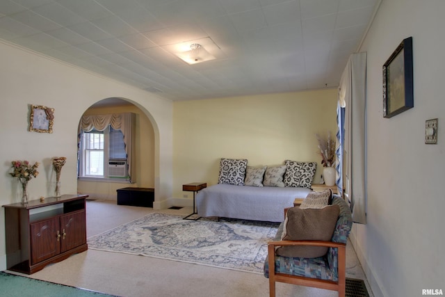 2716 Elm St, Quincy, IL 62301 - sitting room featuring arched walkways and carpet floors