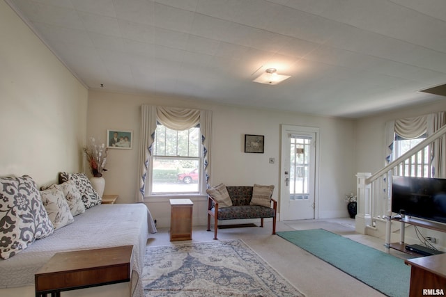 2716 Elm St, Quincy, IL 62301 - living room featuring light carpet