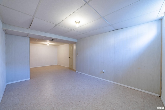 2700 Northridge Dr, Quincy, IL 62301 - finished basement featuring a drop ceiling and tile patterned floors