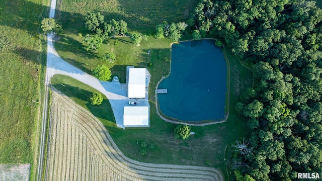 23490 E Maple Rd, Bluford, IL 62814 - aerial view of property and surrounding area with a large body of water