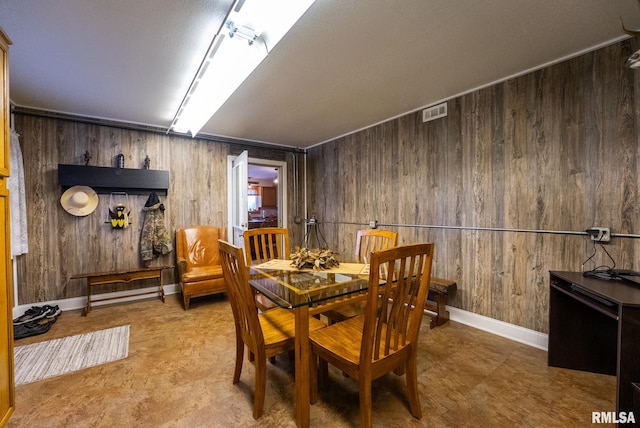 23490 E Maple Rd, Bluford, IL 62814 - dining room with wooden walls
