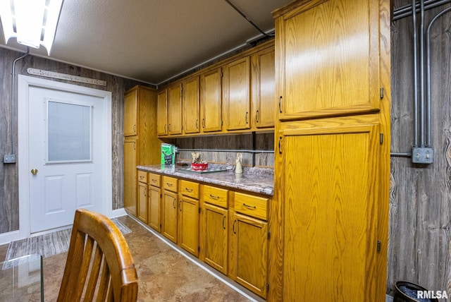 23490 E Maple Rd, Bluford, IL 62814 - kitchen with brown cabinetry