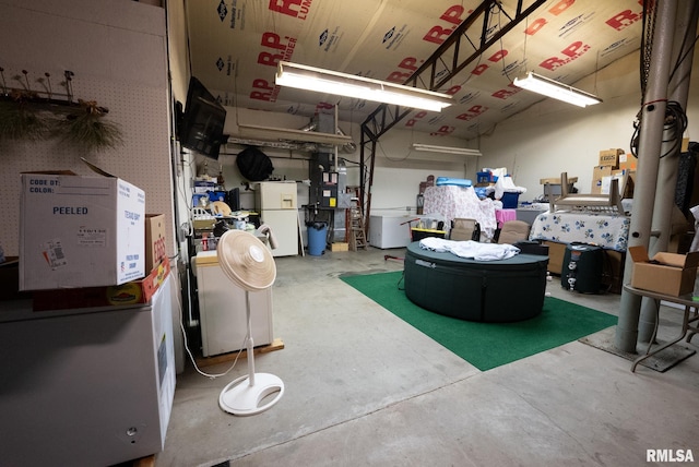 23490 E Maple Rd, Bluford, IL 62814 - garage with freestanding refrigerator
