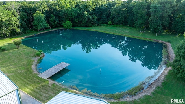 23490 E Maple Rd, Bluford, IL 62814 - view of pool featuring a water view