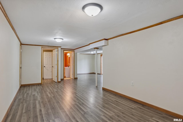 1717 Melview Rd, Quincy, IL 62305 - spare room with wood finished floors and crown molding