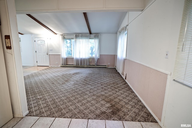 29498 420th St, Griggsville, IL 62340 - carpeted spare room featuring wainscoting and baseboard heating