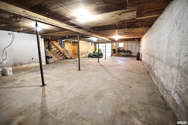 29498 420th St, Griggsville, IL 62340 - basement featuring stairway and electric panel