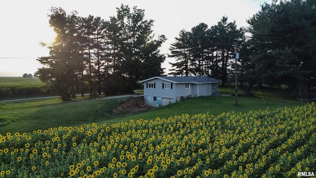 29498 420th St, Griggsville, IL 62340 - view of grassy yard with a garage and driveway