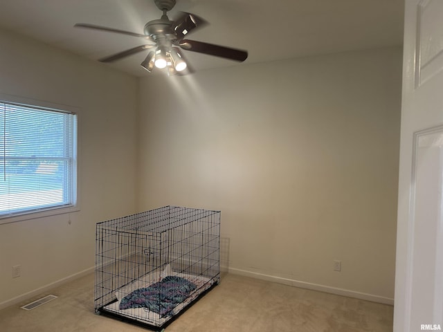 4004 Abbey Ridge St, Quincy, IL 62305 - bedroom featuring light colored carpet and a ceiling fan