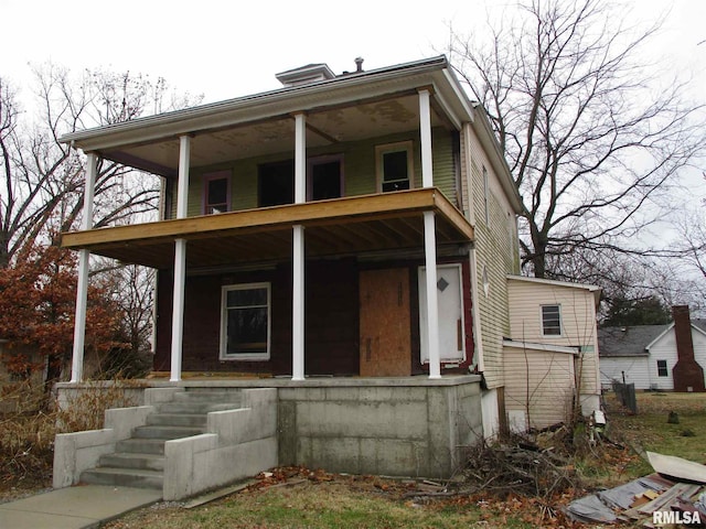 view of front of house with a porch