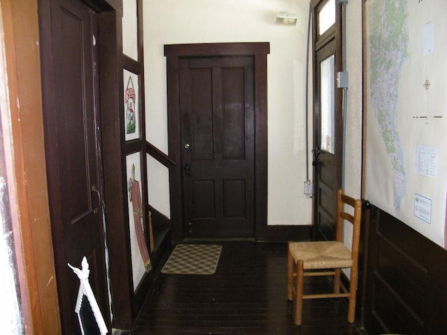 interior space featuring dark hardwood / wood-style flooring