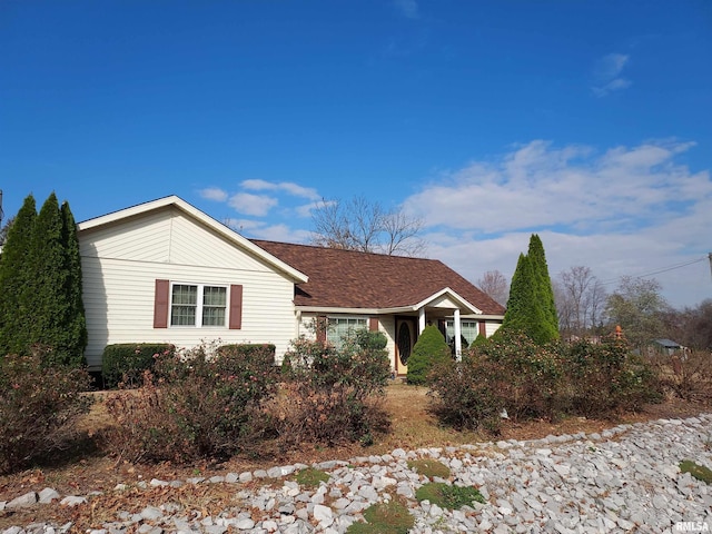 view of single story home