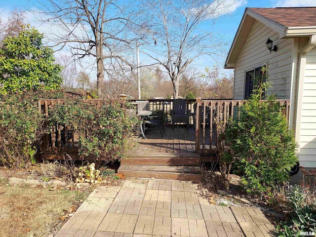 view of wooden deck