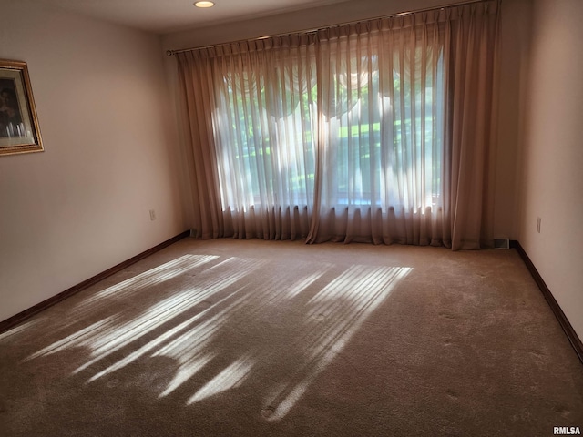 spare room with carpet floors