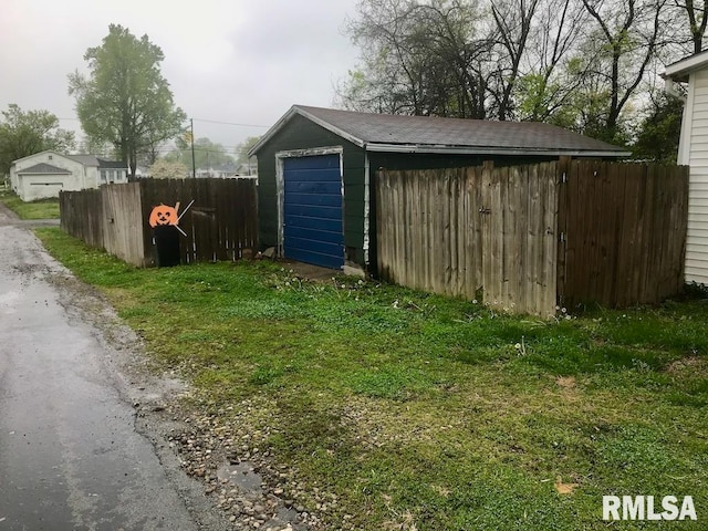 view of shed / structure with a garage