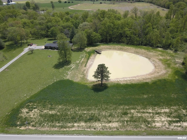 aerial view with a rural view