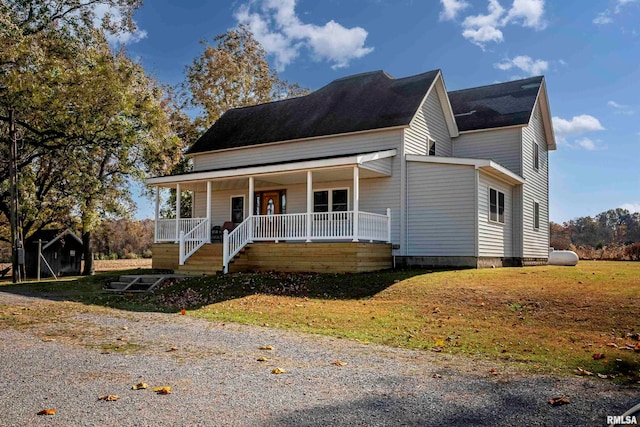 view of front of home with covered porch