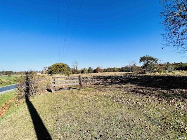 view of yard featuring a rural view