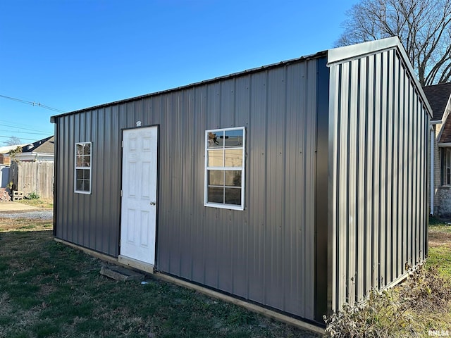 view of outdoor structure