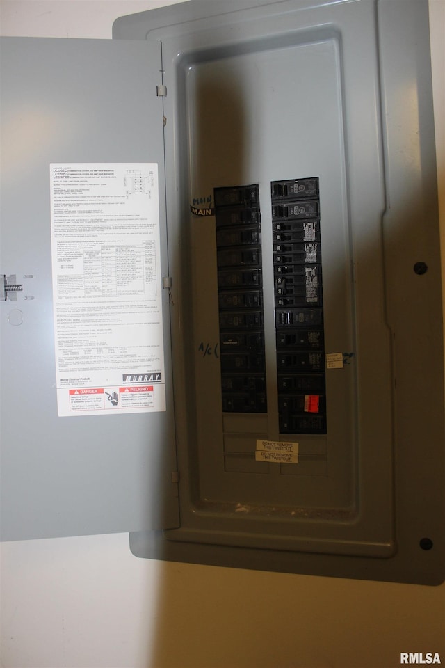 utility room with electric panel