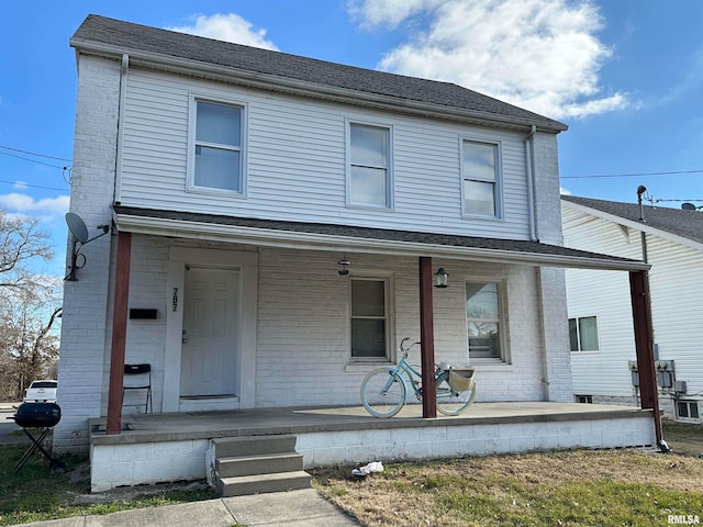 view of front property with a porch