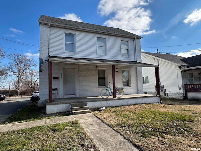 view of front of property with covered porch