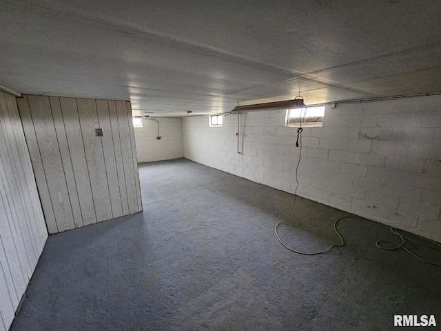 view of basement