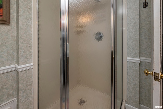 bathroom with an enclosed shower