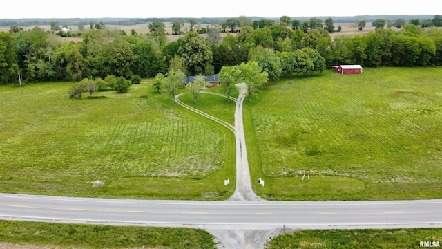 aerial view with a rural view