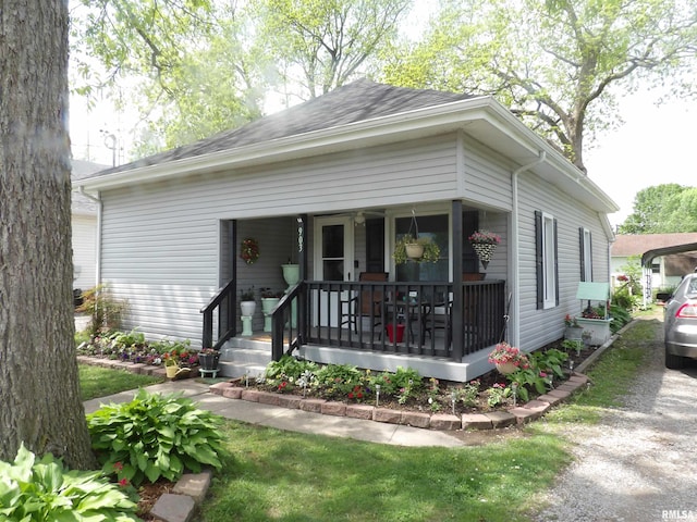 bungalow featuring a porch