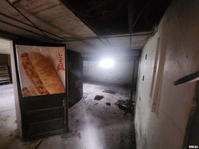 view of basement