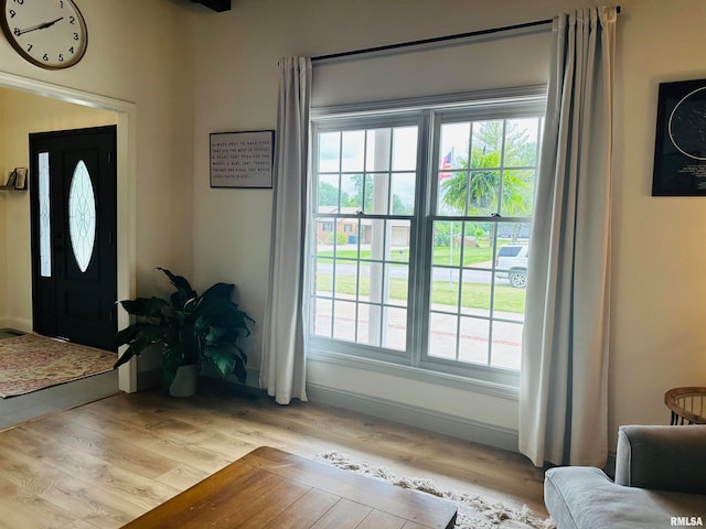 entryway featuring light hardwood / wood-style flooring