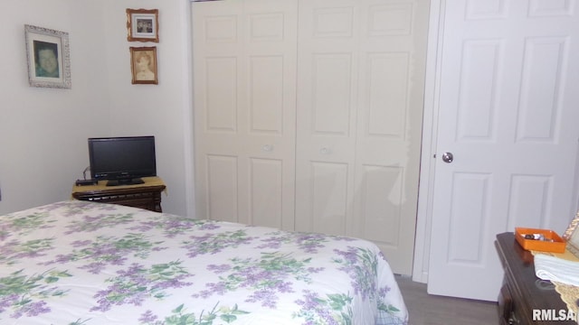 bedroom featuring a closet