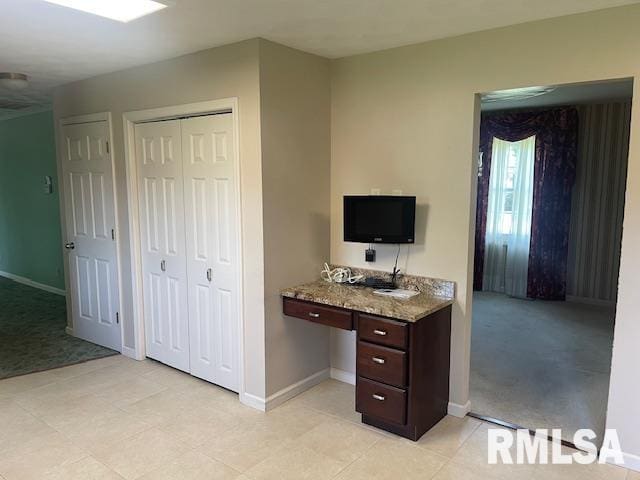 office featuring light colored carpet