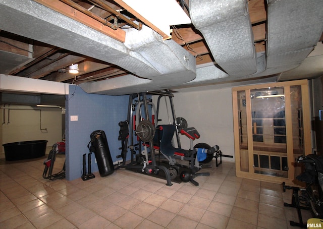 view of workout area