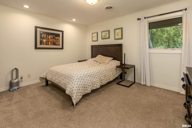 bedroom with carpet