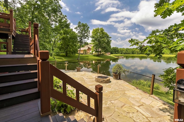 exterior space featuring a fire pit