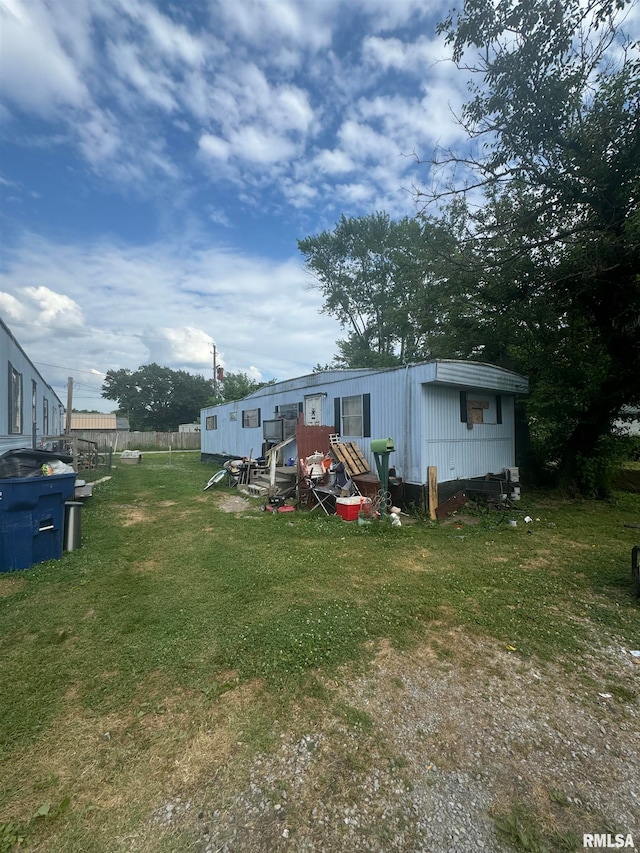 exterior space with a front lawn