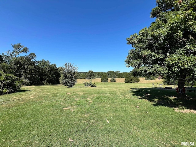 view of yard featuring a rural view