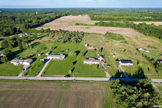 bird's eye view with a rural view